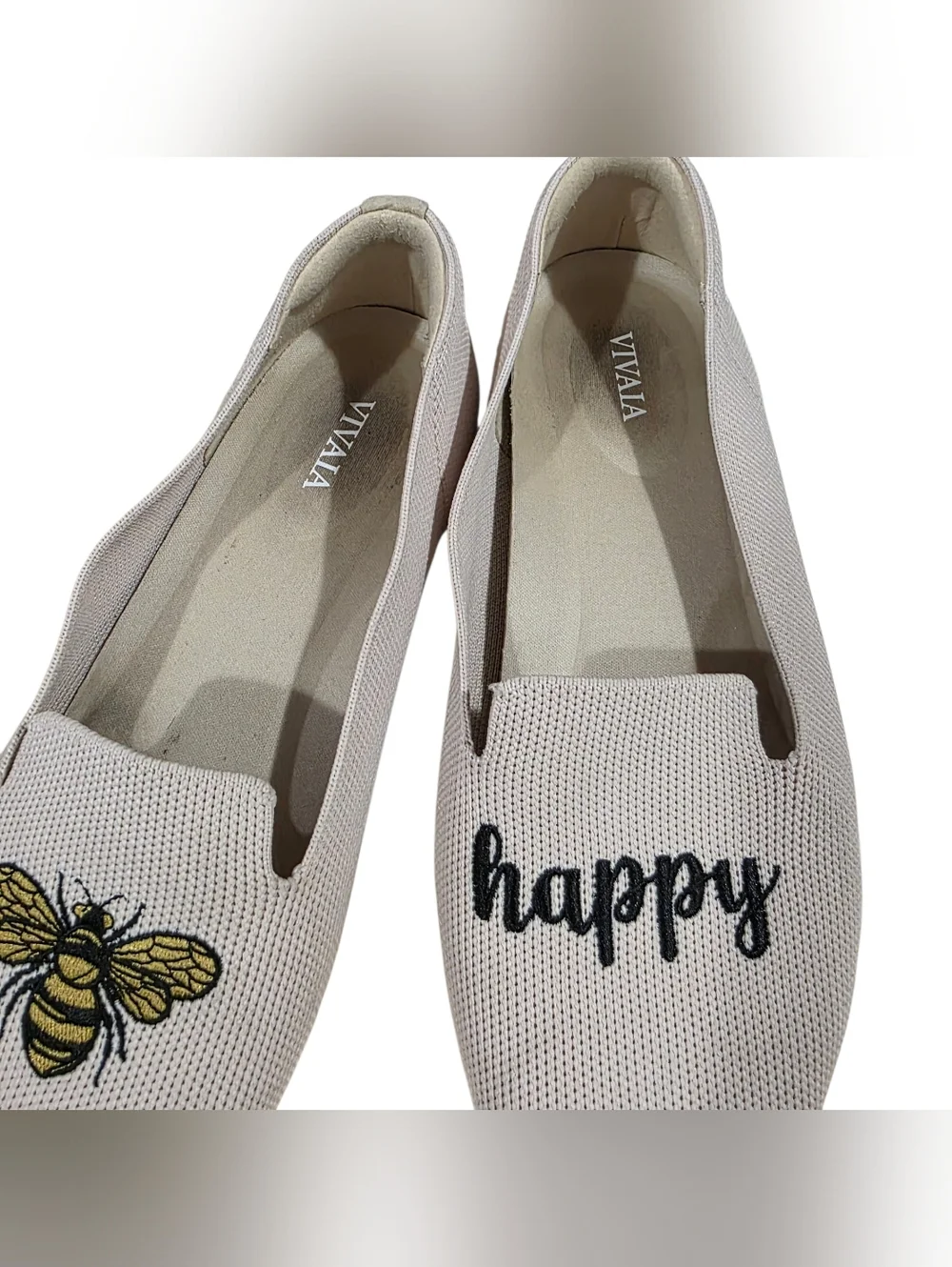 Vivaia Bee Happy Round-Toe Embroidered Loafers - Picture 5 of 9